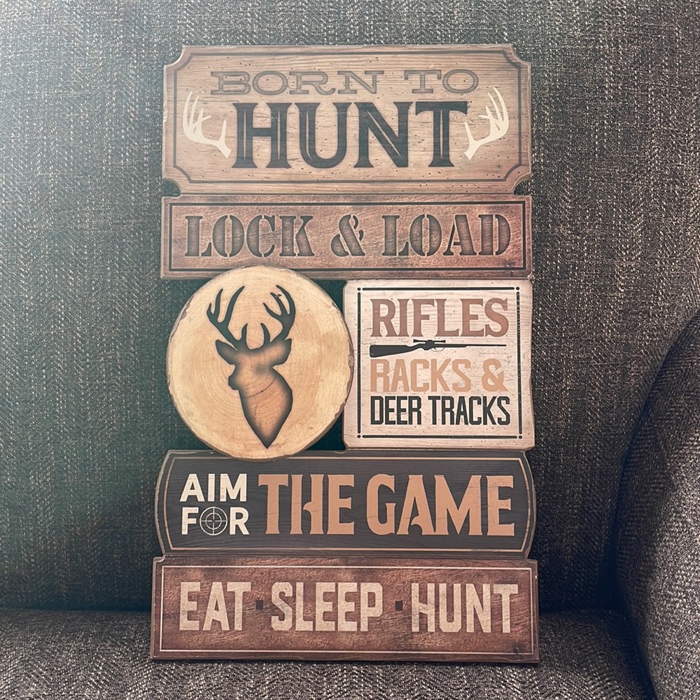 Born to Hunt home decor, hobby lobby.